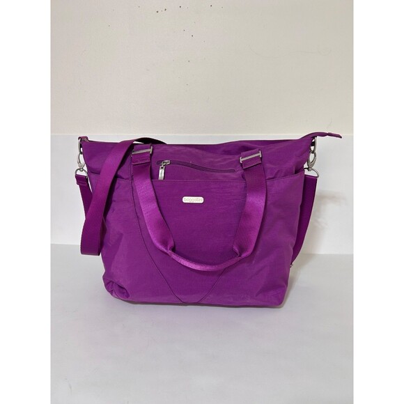 Baggallini Lavender Avenue Tote Laptop Travel Double Handles Purple 18X12 - Picture 4 of 13